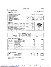 IRF7478QTRPBF datasheet pdf International Rectifier