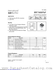 IRF7488TRPBF datasheet pdf International Rectifier