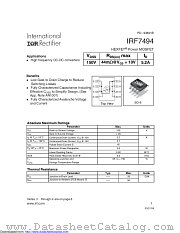 IRF7494TR datasheet pdf International Rectifier