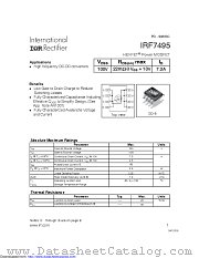 IRF7495TR datasheet pdf International Rectifier