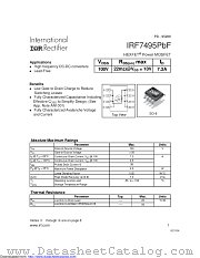 IRF7495TRPBF datasheet pdf International Rectifier