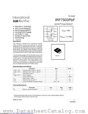 IRF7503TRPBF datasheet pdf International Rectifier