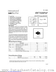 IRF7506TRPBF datasheet pdf International Rectifier