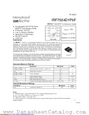 IRF7524D1TRPBF datasheet pdf International Rectifier