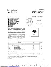 IRF7604TRPBF datasheet pdf International Rectifier