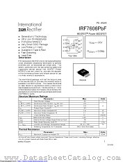 IRF7606TRPBF datasheet pdf International Rectifier