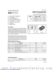 IRF7702G datasheet pdf International Rectifier
