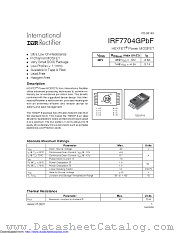 IRF7704G datasheet pdf International Rectifier