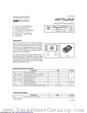 IRF7704TRPBF datasheet pdf International Rectifier