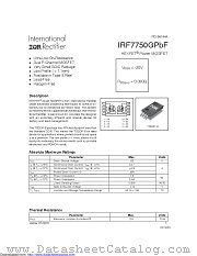 IRF7750G datasheet pdf International Rectifier