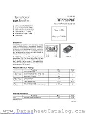 IRF7750PBF datasheet pdf International Rectifier