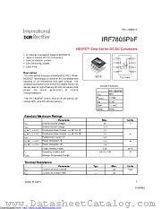 IRF7805APBF datasheet pdf International Rectifier