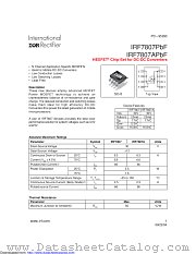 IRF7807TRPBF datasheet pdf International Rectifier