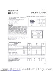 IRF7807VD1PBF datasheet pdf International Rectifier