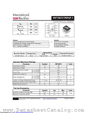 IRF7807VPBF-1 datasheet pdf International Rectifier