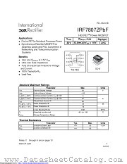 IRF7807ZTRPBF datasheet pdf International Rectifier
