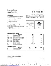 IRF7820 datasheet pdf International Rectifier