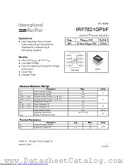 IRF7821GTRPBF datasheet pdf International Rectifier