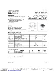 IRF7834TRPBF datasheet pdf International Rectifier