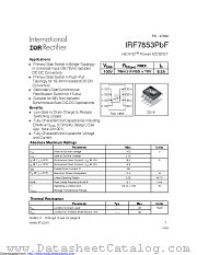 IRF7853PBF datasheet pdf International Rectifier