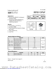 IRF8113PBF datasheet pdf International Rectifier