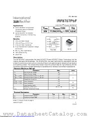 IRF8707 datasheet pdf International Rectifier