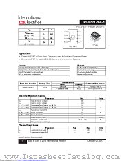 IRF8721TRPBF-1 datasheet pdf International Rectifier