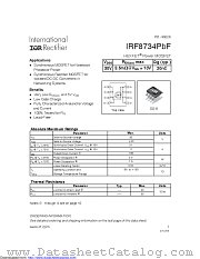 IRF8734TRPBF datasheet pdf International Rectifier
