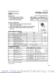 IRFB812PBF datasheet pdf International Rectifier