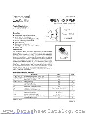 IRFBA1404PPBF datasheet pdf International Rectifier