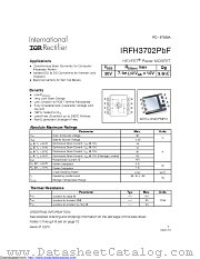 IRFH3702TR2PBF datasheet pdf International Rectifier