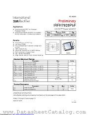 IRFH7928TRPBF datasheet pdf International Rectifier