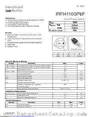 IRFI4110G datasheet pdf International Rectifier