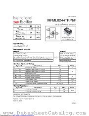 IRFML8244 datasheet pdf International Rectifier