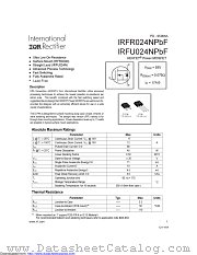 IRFR024NTRPBF datasheet pdf International Rectifier