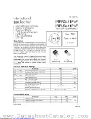 IRFR3411TRLPBF datasheet pdf International Rectifier
