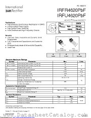 IRFU4620 datasheet pdf International Rectifier