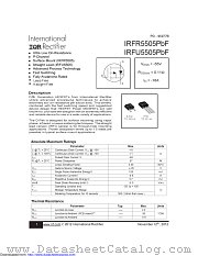 IRFR5505TRRPBF datasheet pdf International Rectifier