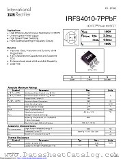 IRFS4010-7P datasheet pdf International Rectifier