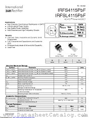 IRFS4115TRLPBF datasheet pdf International Rectifier