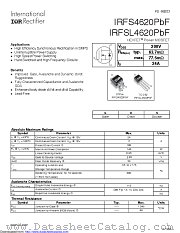 IRFS4620PBF datasheet pdf International Rectifier