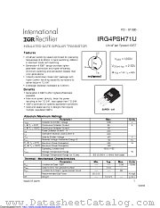 IRG4PSH71UPBF datasheet pdf International Rectifier