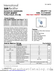 IRHF7110SCS datasheet pdf International Rectifier