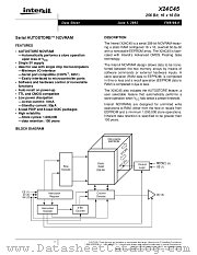 X24C45 datasheet pdf Intersil