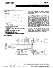 X9250 datasheet pdf Intersil