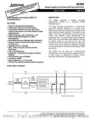 X9269 datasheet pdf Intersil
