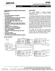 X9409 datasheet pdf Intersil