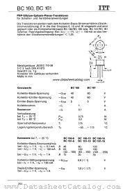 BC161 datasheet pdf ITT Semiconductors