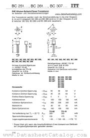 BC309A datasheet pdf ITT Semiconductors