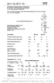 BCY59B datasheet pdf ITT Semiconductors